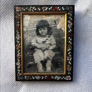 Vintage miniature micro mosaic millefiori picture frame made in italy